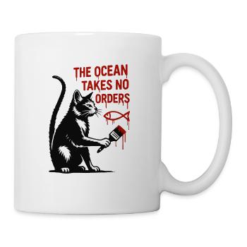Katzengraffiti Meerfreiheit - Tasse - Weiß - Rechts