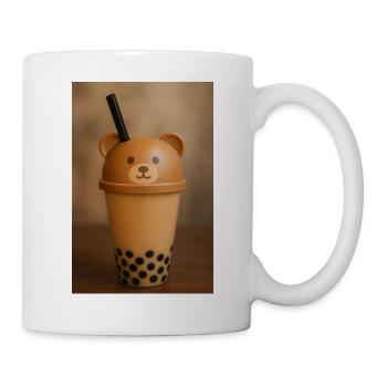 Bear Lid Bubble Tea Cup Design - Tasse - Weiß - Rechts