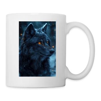 Illustration eines Wolfes - Tasse - Weiß - Rechts