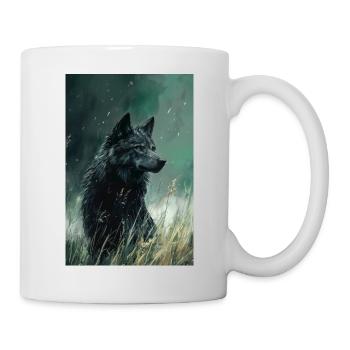 Illustration eines Wolfes - Tasse - Weiß - Rechts