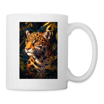 Illustration eines Jaguars - Tasse - Weiß - Rechts