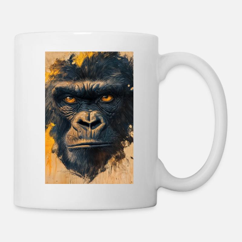 Illustration of a gorilla - Mug blanc - blanc