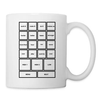 Work It – Motivation, Power & Fortschritt - Tasse - Weiß - Rechts