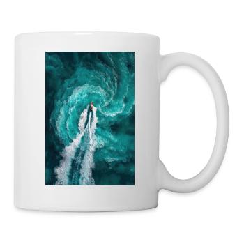 Sillage océanique en spirale - Mug blanc - blanc - Droite