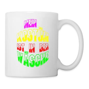 Mon costume est dans la tenue de carnaval de blanchisserie - Mug blanc - blanc - Droite