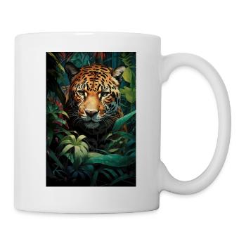 Illustration eines Jaguars - Tasse - Weiß - Rechts