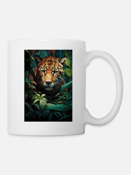 Illustration eines Jaguars - Tasse - Weiß
