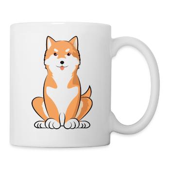 Shiba Inu Chien Papa Amoureux Fier Propriétaire de Chien Cadeau - Mug blanc - blanc - Droite