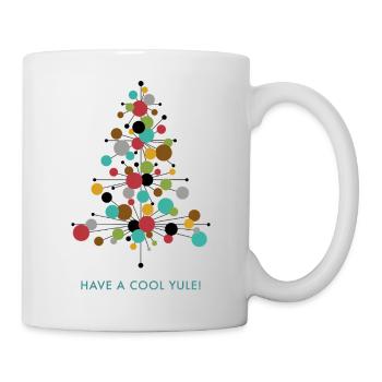 Have a Cool Yule! – Retro Weihnachtsdesign - Tasse - Weiß - Rechts