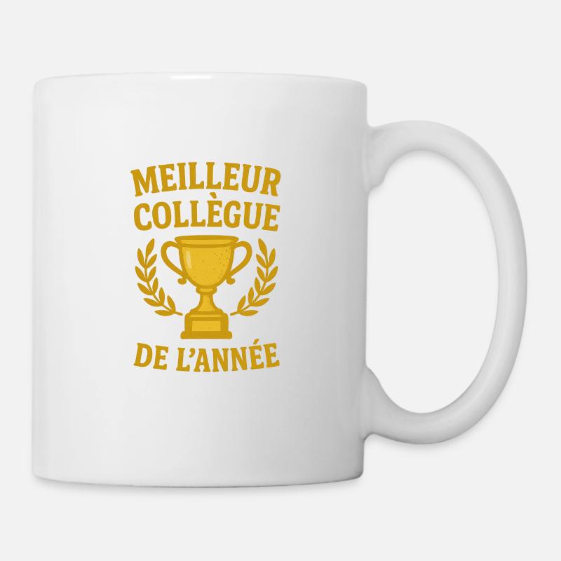 Meilleur Collège de l'année Trophée - Mug blanc - blanc