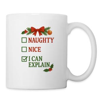 Christmas design naughty I can explain it - Mug - white - Right