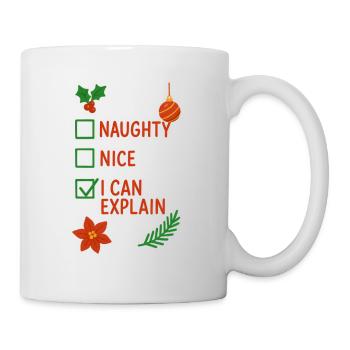 Christmas, naughty, I can explain that - Mug - white - Right