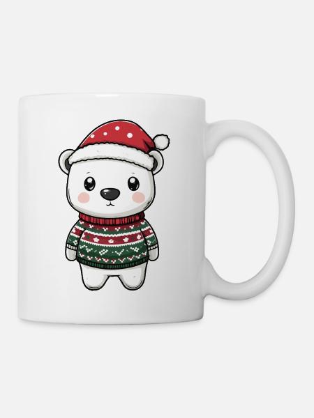 Eisbär Weihnachten - Tasse - Weiß