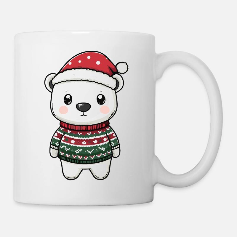Eisbär Weihnachten - Tasse - Weiß