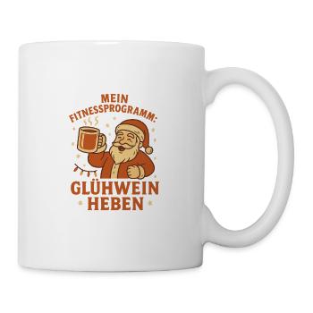 Mulled wine raise Christmas market funny saying - Mug - white - Right