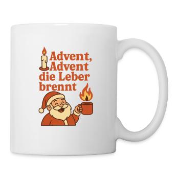 Advent Santa Claus Liver Burns Funny Mulled Wine - Mug - white - Right