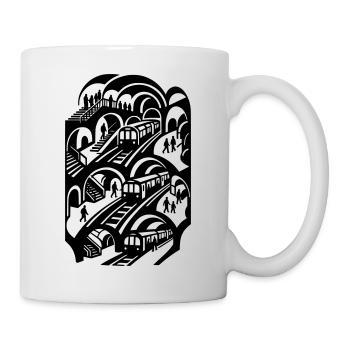 Subway Station Underground Metro Public Transport - Mug - white - Right