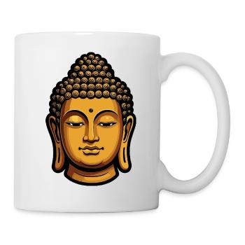 Goldener Buddha Meditation Aura - Tasse - Weiß - Rechts