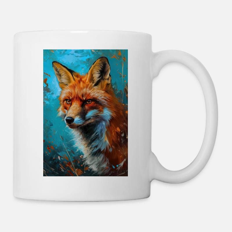 Illustration of a fox - Mug - white