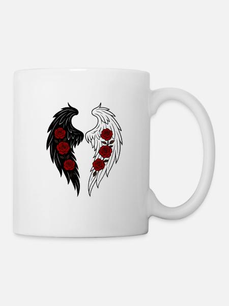 Rose Wings Angel Wings Angel Wings - Mug - white