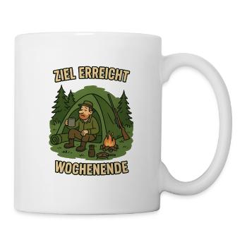 Fin de semaine de l’objectif atteint - Chasse / Chasseur - Mug blanc - blanc - Droite