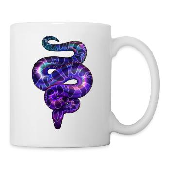 Néon Serpent Violet - Mug blanc - blanc - Droite
