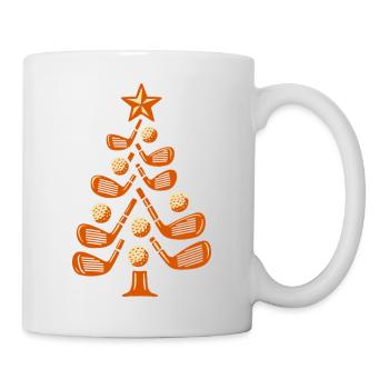 Festive Golf Club Christmas Tree Design - Mug - white - Right