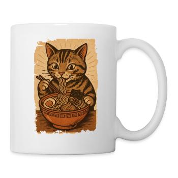 Ramen Noodles Cat Japan Y2K Retro Cats Manga - Mug - white - Right