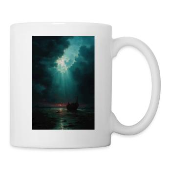 Illustration einer Naturlandschaft - Tasse - Weiß - Rechts