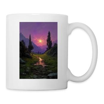 Illustration of a natural landscape - Mug - white - Right