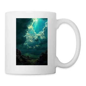 Illustration einer Naturlandschaft - Tasse - Weiß - Rechts