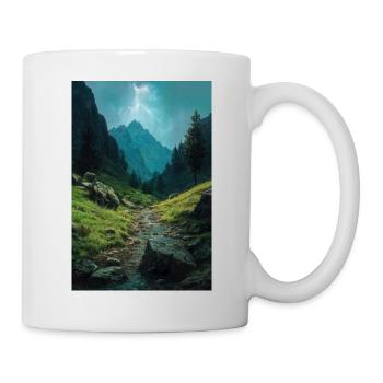 Illustration of a natural landscape - Mug - white - Right