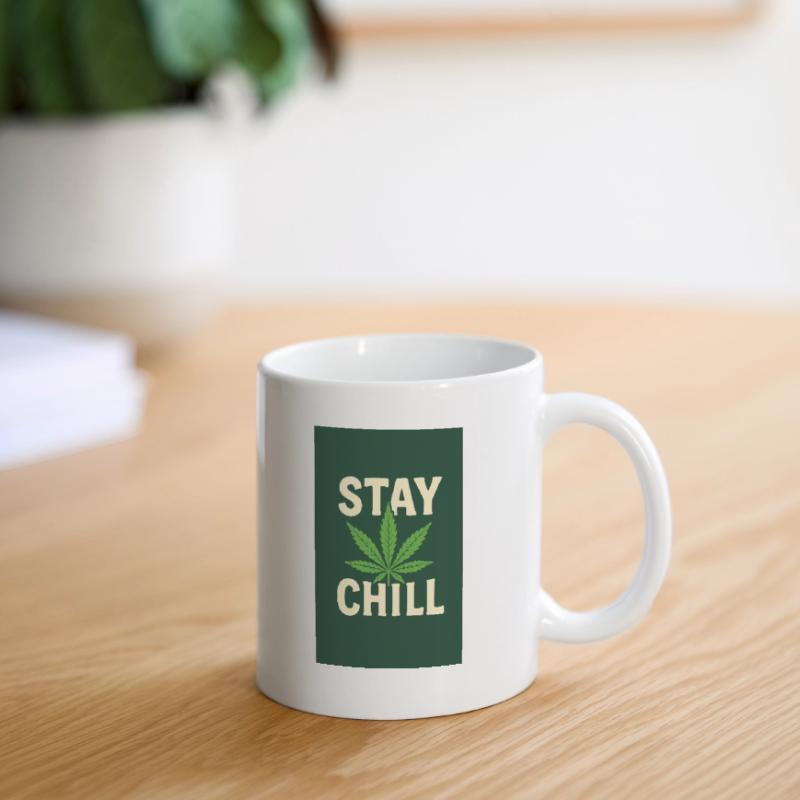 Stay Chill Cannabis Leaf Tasse