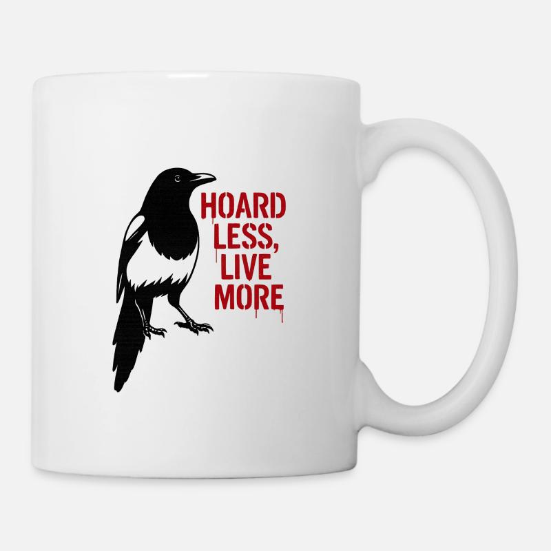 Elster Graffiti Hoard Moins Vivre Plus - Mug blanc - blanc