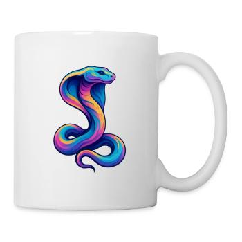 Colored snake in neon palette - Mug - white - Right