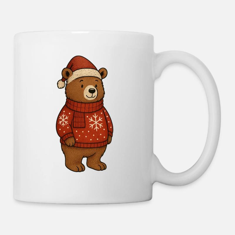 Baer_Weihnachten - Mug blanc - blanc