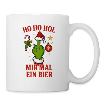 Noël Ho Ho Offrez-moi une bière - Mug blanc - blanc - Droite