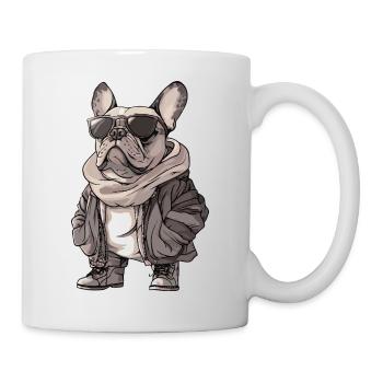 Buldog Français Chien Cool Hiver - Mug blanc - blanc - Droite