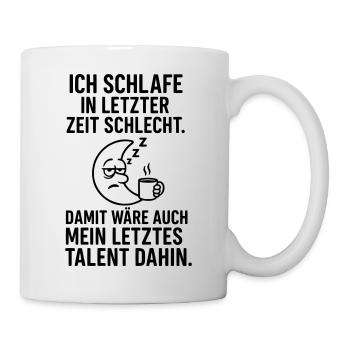 Mal dormir, talent disparu - Mug blanc - blanc - Droite