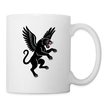 Black winged panther in flight - Mug - white - Right