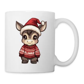 Esel Weihnachten - Tasse - Weiß - Rechts