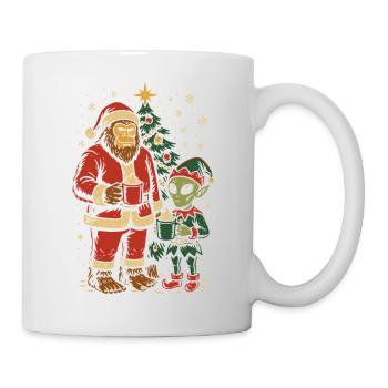 Santa Bigfoot Alien Elf Weihnachten - Tasse - Weiß - Rechts