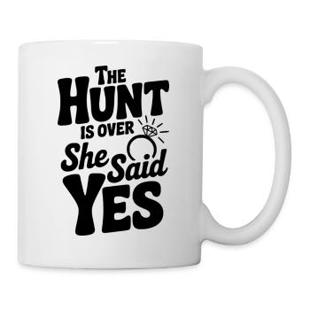 The Hunt is Over She Said Yes - Mug - white - Right