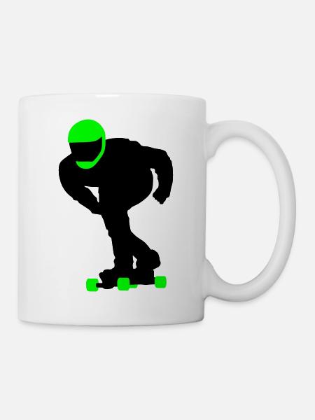 Longboard - Tasse - Weiß