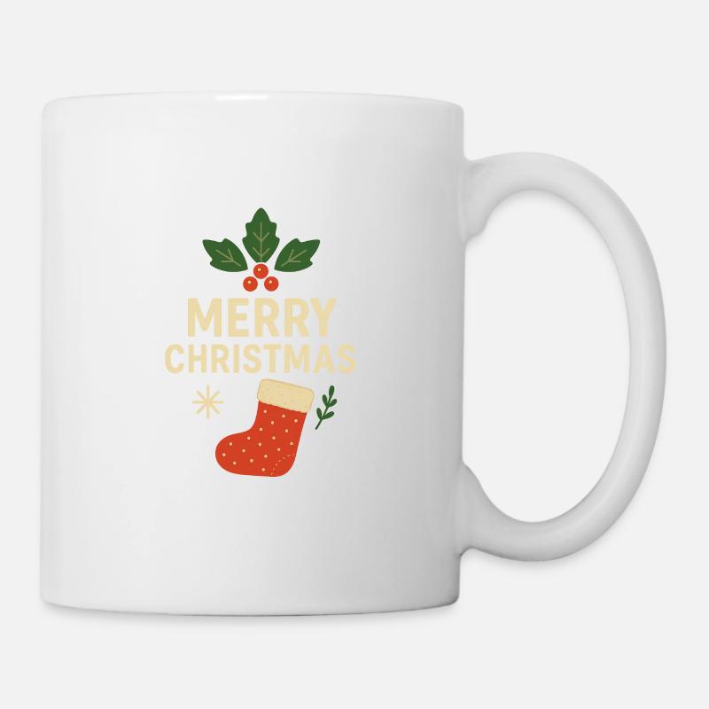 Motif de bas de Noël joyeux - Mug blanc - blanc