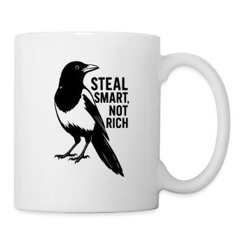 Magpie / Raven Black and White Ironic Saying - Mug - white - Right