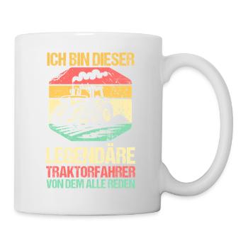 Landwirt Bauernhof Farmer Bauer Traktor - Tasse - Weiß - Rechts