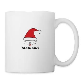 Santa Paws Hund im Weihnachtshut - Tasse - Weiß - Rechts