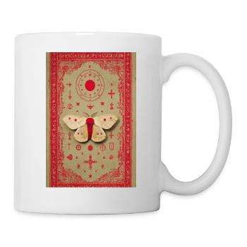 Alchemical Moth on Sacred Sigils - Mug - white - Right