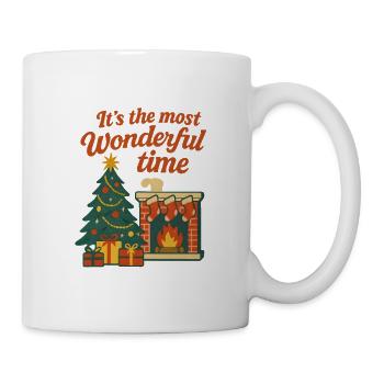 Wundervolle Weihnachtszeit am Kamin - Tasse - Weiß - Rechts